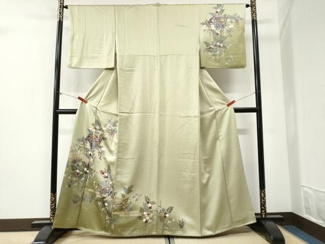 平和屋着物●訪問着　エ霞地紙花車文　暈し染め　金彩　正絹　逸品　CABI2256yc