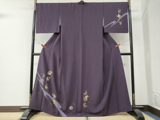 平和屋着物●訪問着　雪輪吉祥舞桜文　金彩　正絹　逸品　CABI2264yc