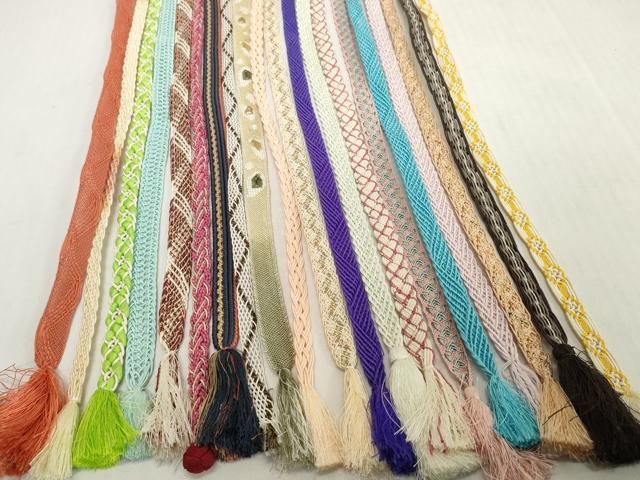 平和屋着物＊夏物　和装小物　帯締め20本セット　レース織　金糸　逸品　DABH2448zzz