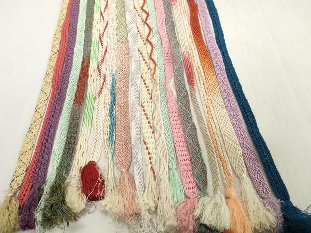平和屋着物＊夏物　和装小物　帯締め20本セット　レース織　金糸　逸品　DABH2459zzz