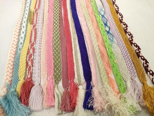 平和屋着物＊夏物　和装小物　帯締め20本セット　レース織　金糸　逸品　DABH2487zzz