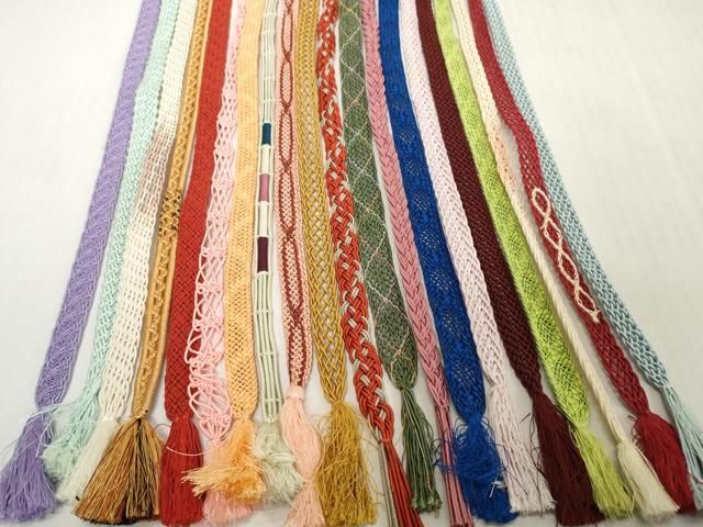 平和屋着物＊夏物　和装小物　帯締め20本セット　レース織　逸品　DABH2499zzz