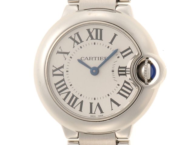 CARTIER カルティエ バロンブルー ドゥ カルティエ 28ｍｍ W69010Z4 腕時計 スティール シルバー文字盤 クオーツ レディース【中古】472