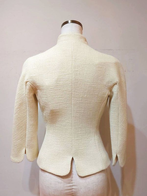 【未使用・新品】【公式正規取扱い】ELISABETTA FRANCHI(エリザベッタフランキ) ツイード ジャケット 7分袖 インポート イタリア製 38