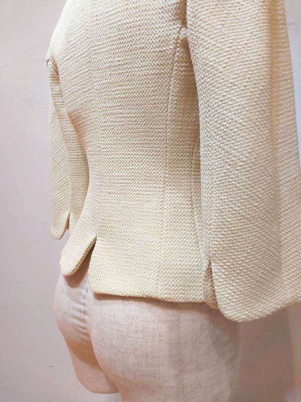 【未使用・新品】【公式正規取扱い】ELISABETTA FRANCHI(エリザベッタフランキ) ツイード ジャケット 7分袖 インポート イタリア製 38