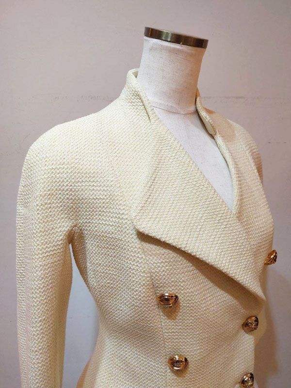 【未使用・新品】【公式正規取扱い】ELISABETTA FRANCHI(エリザベッタフランキ) ツイード ジャケット 7分袖 インポート イタリア製 38