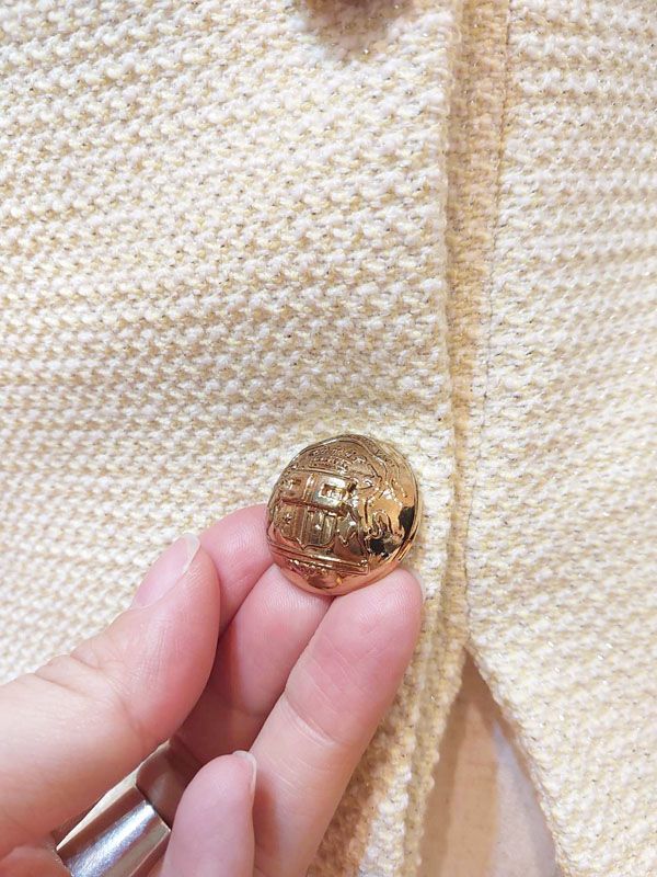 【未使用・新品】【公式正規取扱い】ELISABETTA FRANCHI(エリザベッタフランキ) ツイード ジャケット 7分袖 インポート イタリア製 38