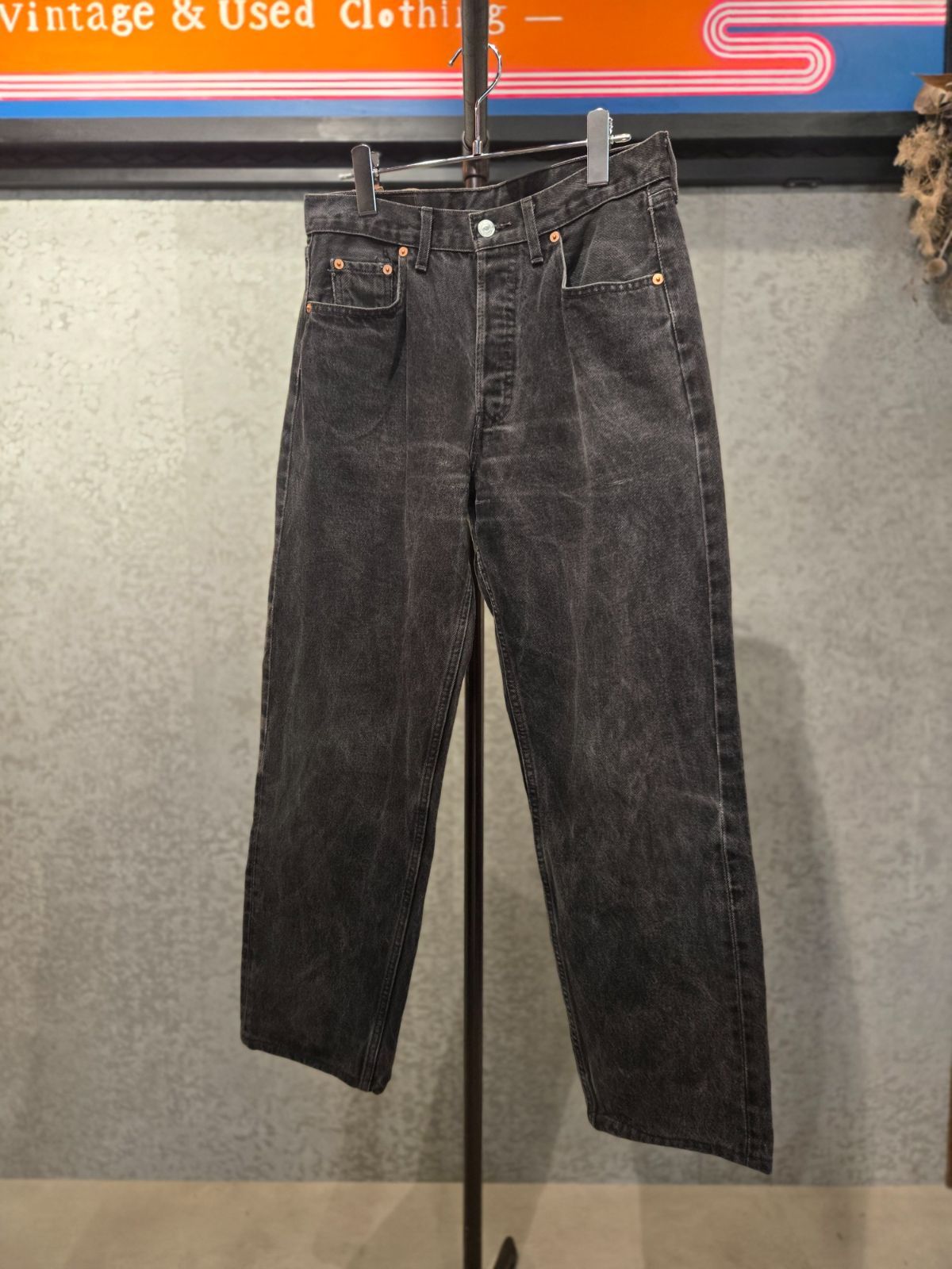 1990's Levi's　518? Denim Pants　SIZE : W30.5 L28　デニムパンツ　リーバイス　501　ユーロ　ブラックデニム