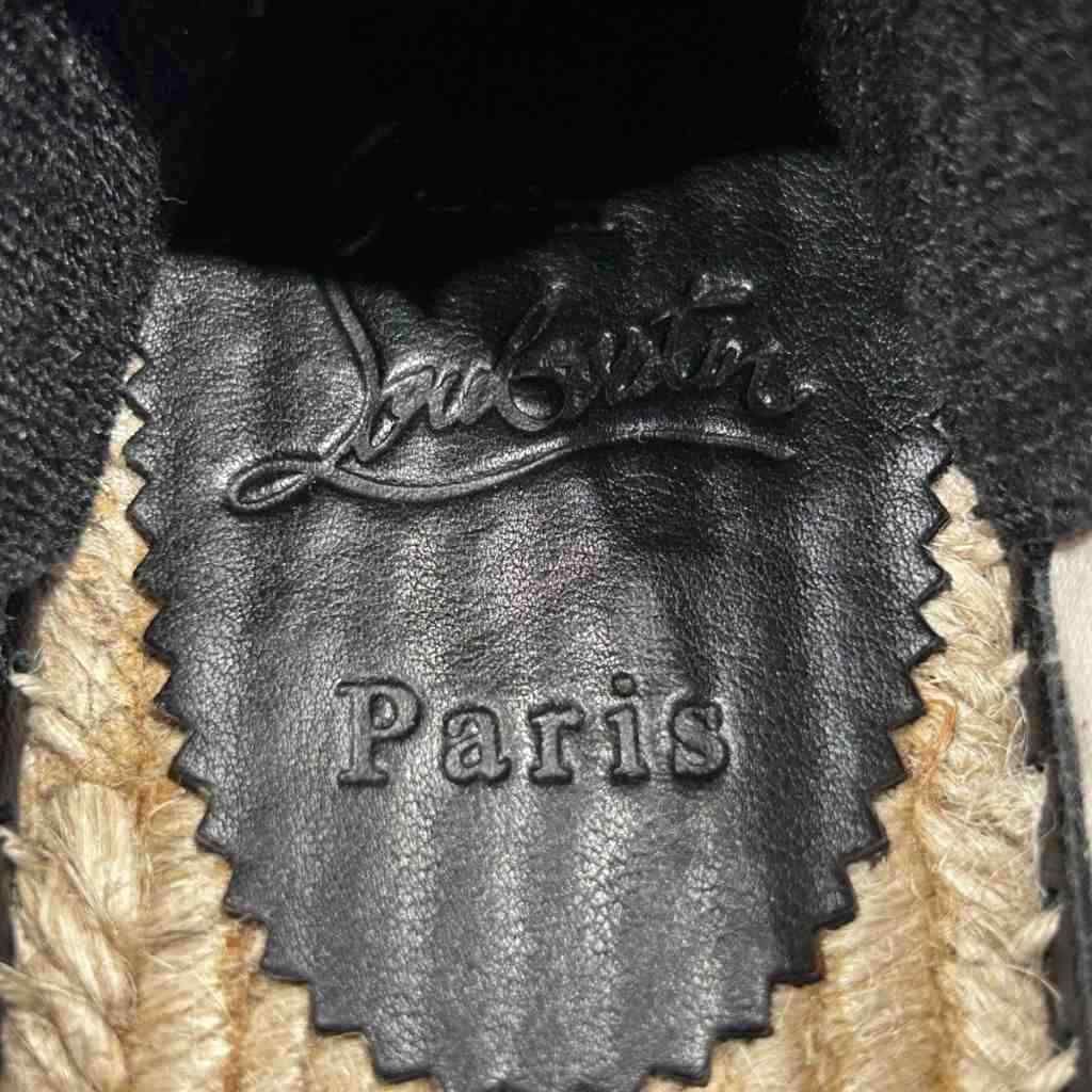 クリスチャンルブタン Christian louboutin エスパドリーユ スリッポン シューズ 36 マルチカラー