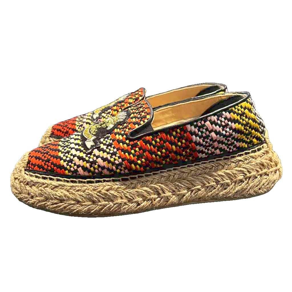 クリスチャンルブタン Christian louboutin エスパドリーユ スリッポン シューズ 36 マルチカラー