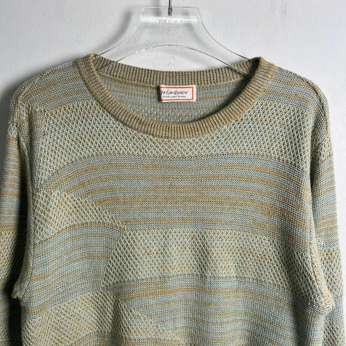 90's YVES SAINT LAURENT イヴ・サンローラン ヴィンテージ パータン ニット セーター M 90's YVES SAINT LAURENT イヴ・サンローラン ヴィンテージ パータン ニット セーター M