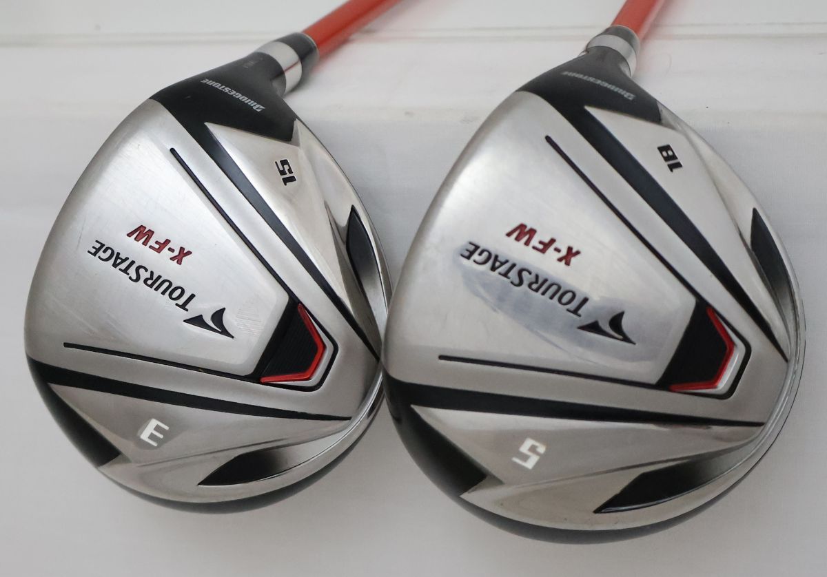 ●ブリヂストン★TOURSTAGE X-FW　2011年モデル【3W＆5W　2本セット】TOUR AD DJ-7カーボン　S　(89997