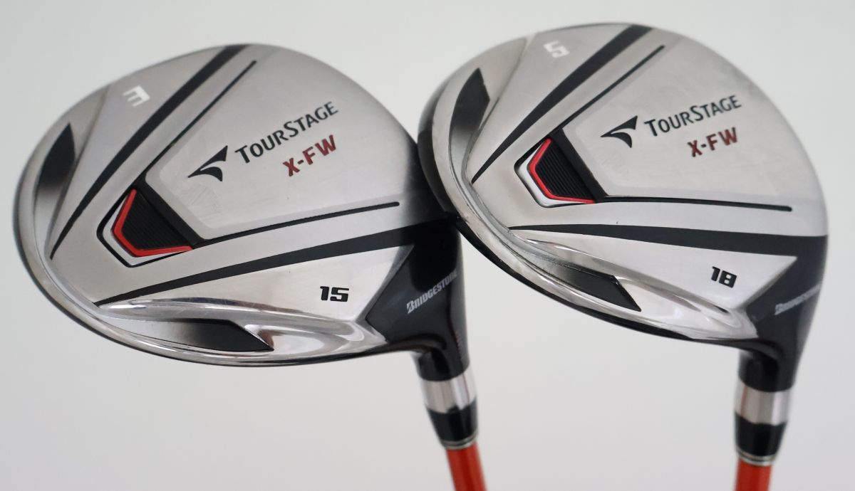 ●ブリヂストン★TOURSTAGE X-FW　2011年モデル【3W＆5W　2本セット】TOUR AD DJ-7カーボン　S　(89997