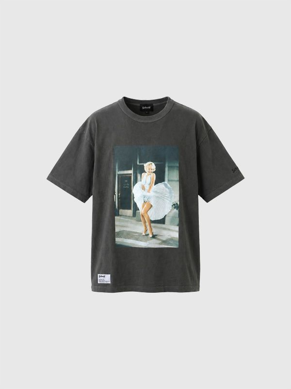 Schott ショット マリリン モンロー Tシャツ 半袖 フォト 綿 100% Marilyn Monroe カプセルコレクション 7826134025