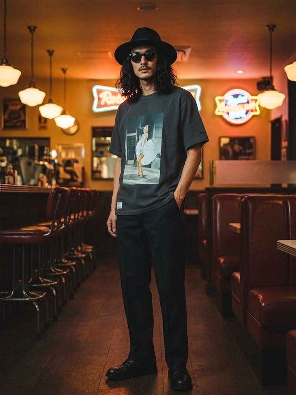 Schott ショット マリリン モンロー Tシャツ 半袖 フォト 綿 100% Marilyn Monroe カプセルコレクション 7826134025