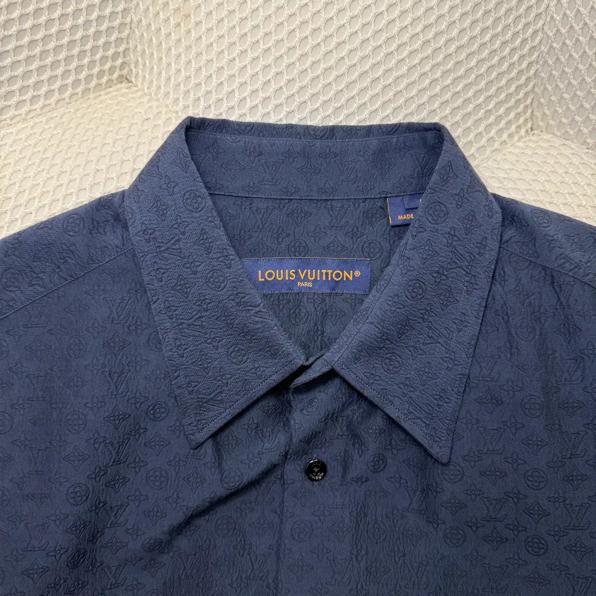 韓国ヴィンテージショップ 리오브전포점 Louis Vuitton モノグラム シルク ブレンド 半袖 シャツ XL