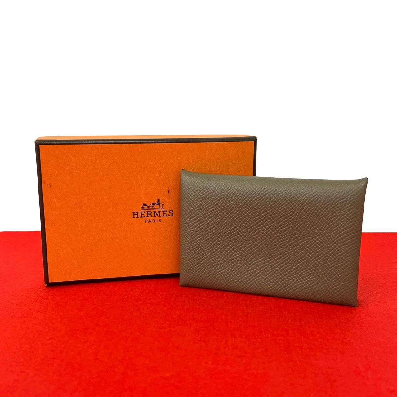 極 美品 □O 刻印 HERMES エルメス カルヴィ ヴォーエプソン レザー 本 