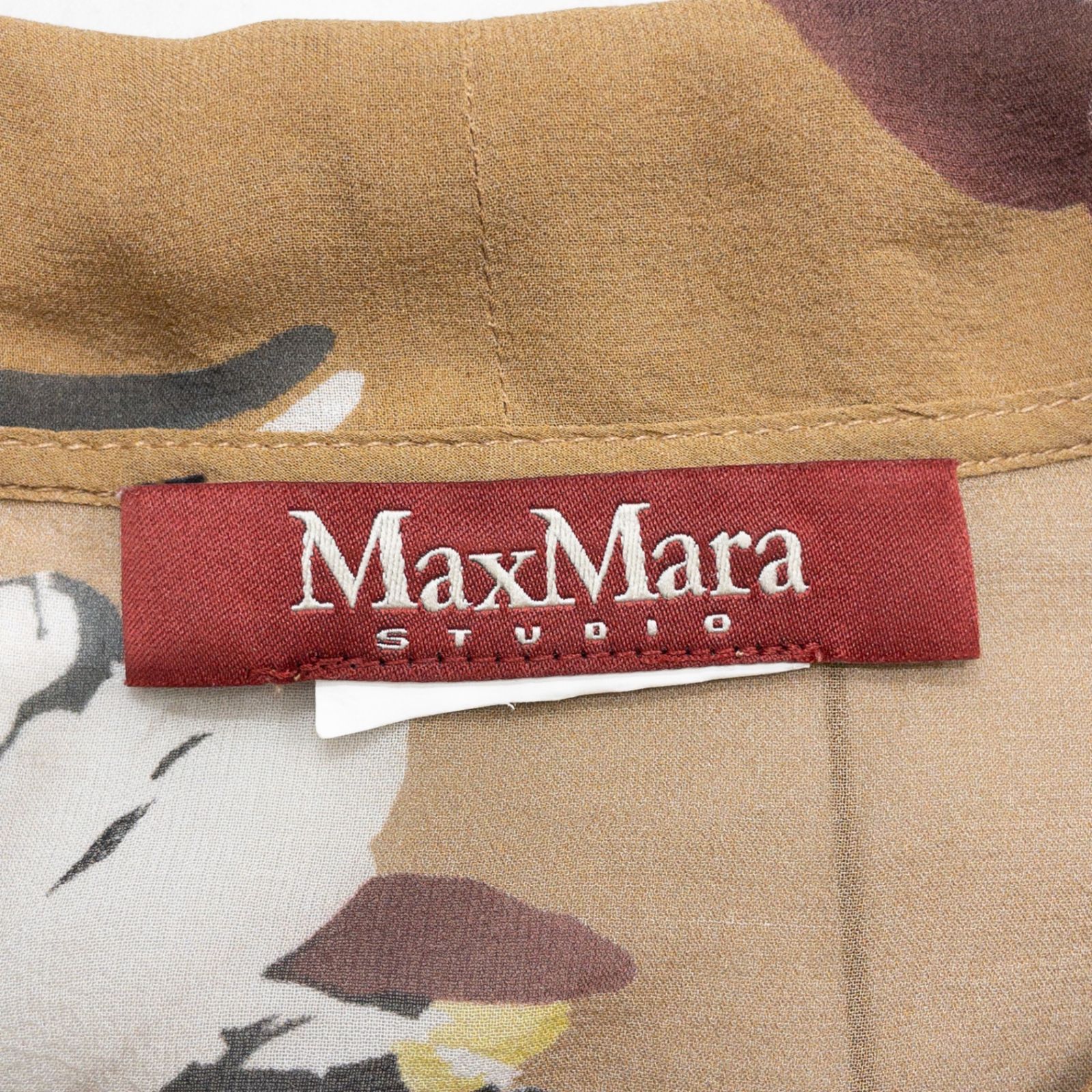 Max Mara STUDIO マックスマーラ ステュディオ ブラウス ボウタイ 花柄 ブラウン レディース b01736 Max Mara STUDIO マックスマーラ ステュディオ ブラウス ボウタイ 花柄 ブラウン レディース b01736