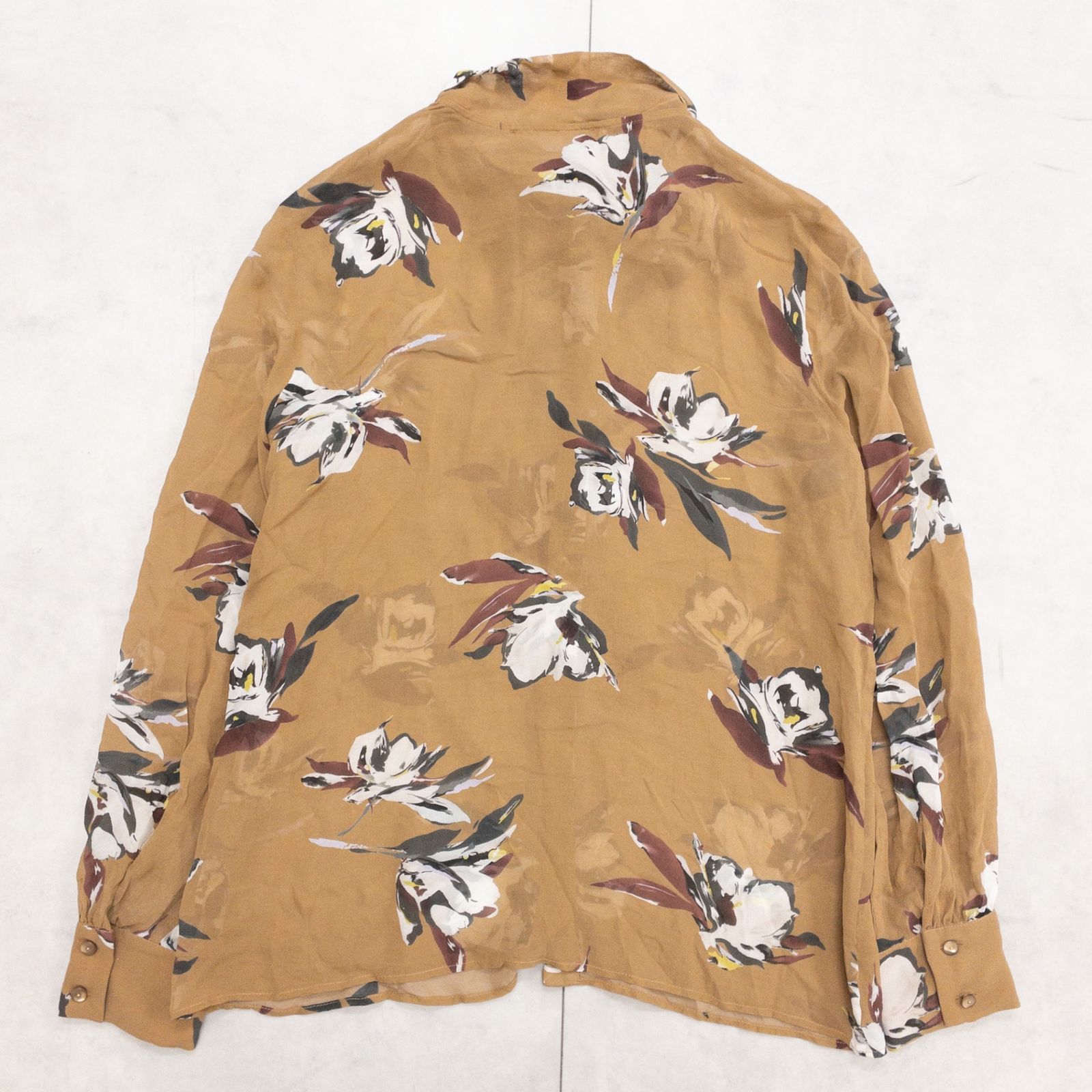 Max Mara STUDIO マックスマーラ ステュディオ ブラウス ボウタイ 花柄 ブラウン レディース b01736 Max Mara STUDIO マックスマーラ ステュディオ ブラウス ボウタイ 花柄 ブラウン レディース b01736