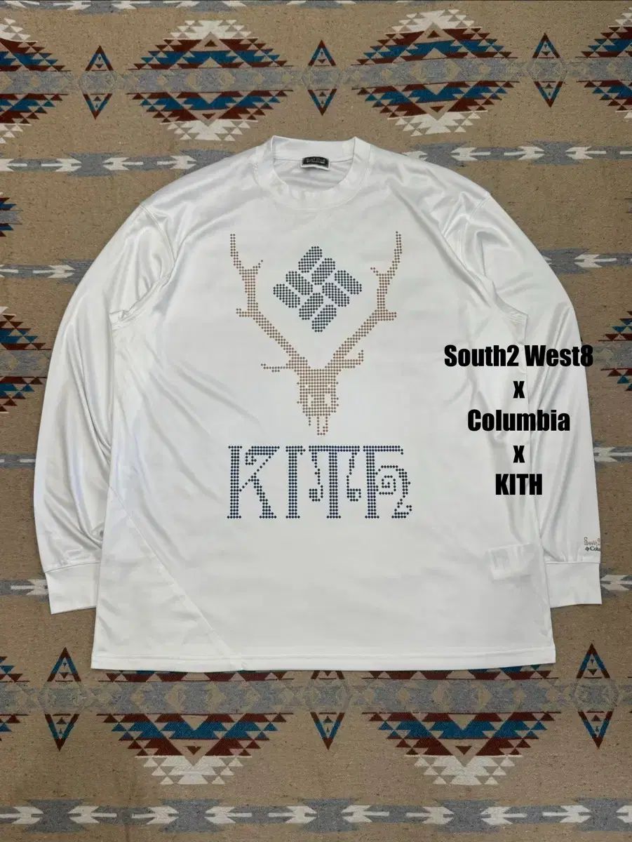 M 100 SOUTH2 WEST8 x Columbia コロンビア x KITH(キス) クルーネック ロングスリーブ