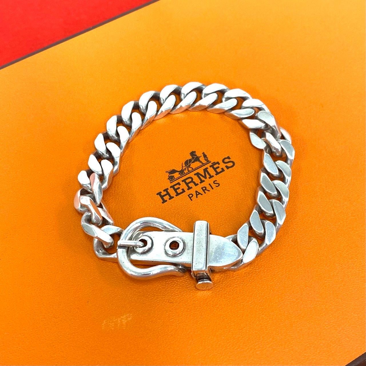ヘルメス　ブレスレット 極 美品 HERMES エルメス ヴィンテージ ブックルセリエ PM