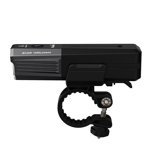 fenix BC22R 充電式通勤/オフロードフロントサイクルライト | 1400ルーメン | 156m | 最大41時間 | 明るい白色イルミネーション、白色のカットオフレンズ、2つの取り付けオプション付き | IP66送料無料 c50ffdde