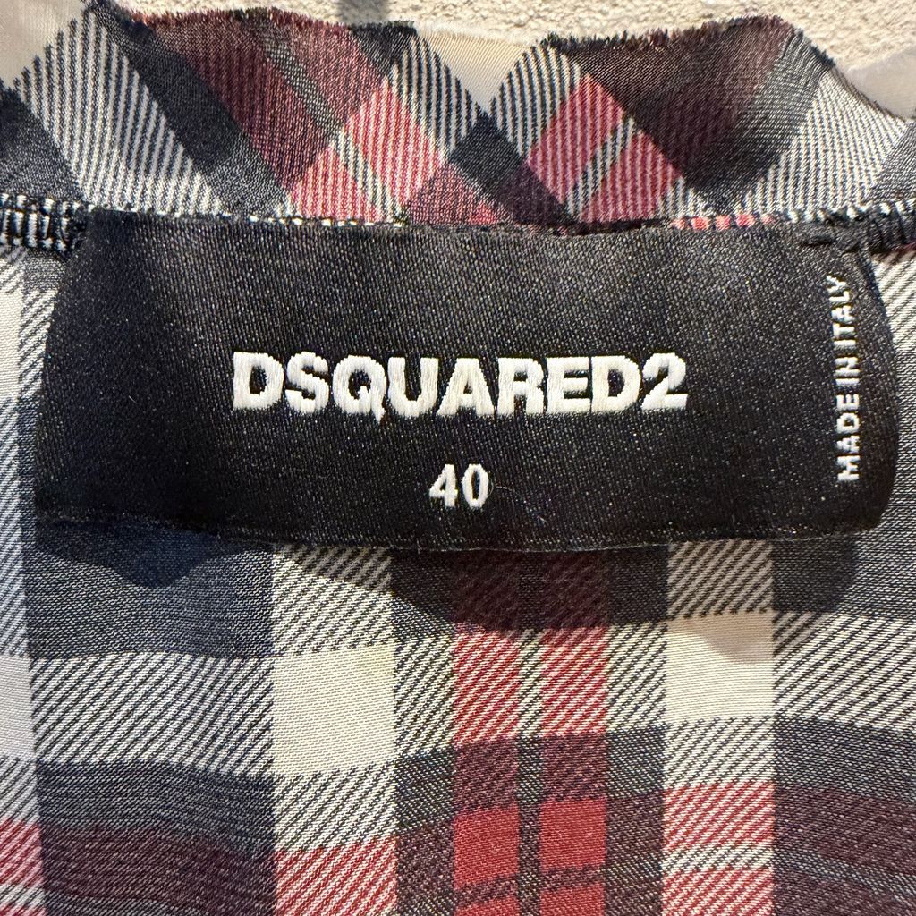 DSQUARED2 ディースクエアード Check Saten One-Piece チェック