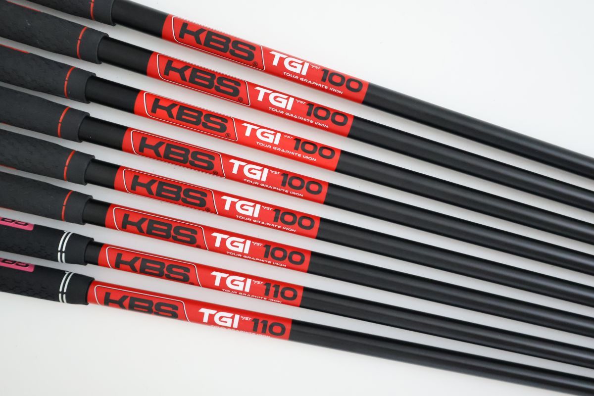 ●【アイアン用　8本セット！】KBSシャフト★KBS　TGI　100＆110　カーボン　R　シャフト（90375