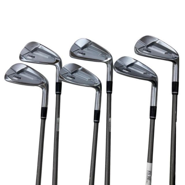 【中古】 プロギア PRGR 01(2023) 7S アイアンセット IR 純正特注シャフト (フレックスS) メンズ 男性用 右利き 右用 Cランク ゴルフクラブ