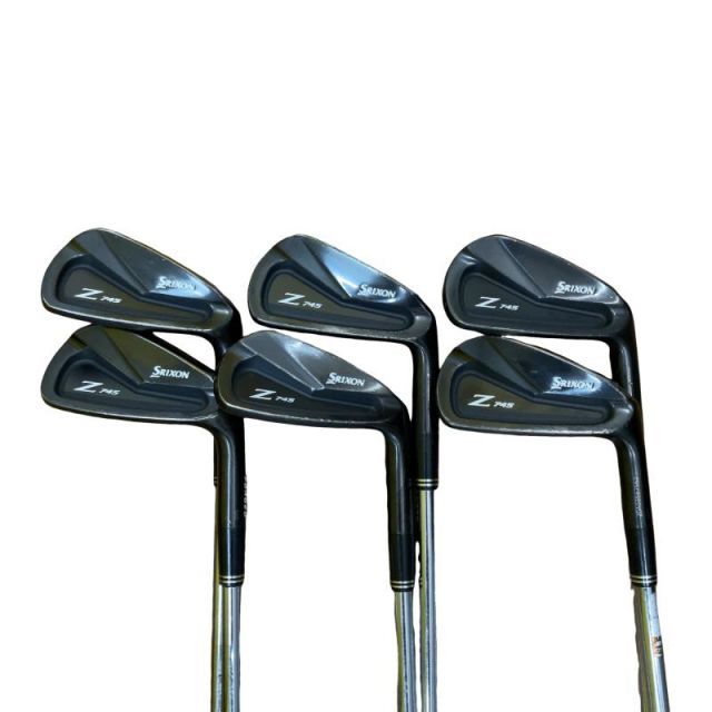 【中古】 ダンロップ SRIXON Z745 ブラック 6S アイアンセット IR Dynamic Gold D.S.T Design Tuning(ブラック×ゴールド) (フレックスS) メンズ 男性用 右利き 右用 Dランク ゴルフクラブ