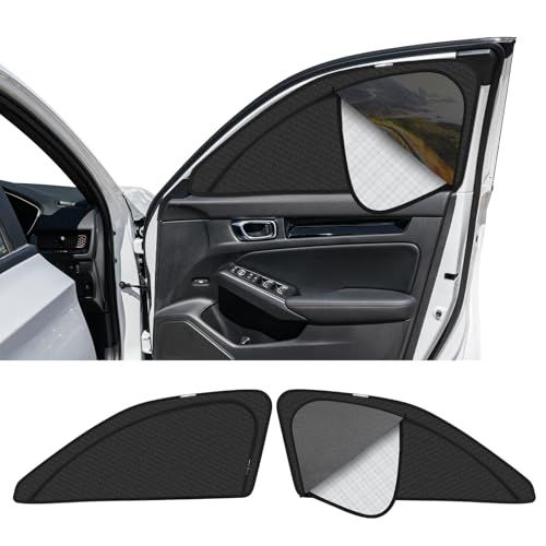 新型 シビック FL系 専用 サンシェード マグネット式 サイド用 車種専用 2in1一体式 カーシェード CIVIC FL1 FL4 タイプR FL5型 メッシュカーテン 換気 断熱 日除け メッシュサンシェード 日焼け防止 UVカット 遮光カーテン 日ts