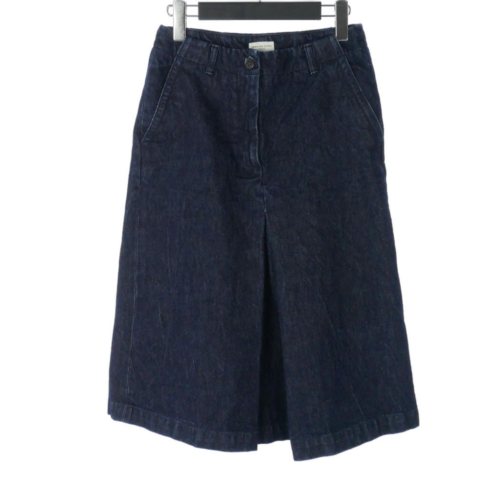 ドリスヴァンノッテン DRIES VAN NOTEN デニム コットンスカート 膝丈 34 青 インディゴ