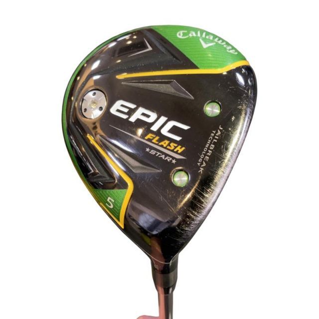 【中古】 キャロウェイ EPIC FLASH STAR 5W フェアウェイウッド FW 純正特注シャフト (フレックスS) メンズ 男性用 右利き 右用 Cランク ゴルフクラブ
