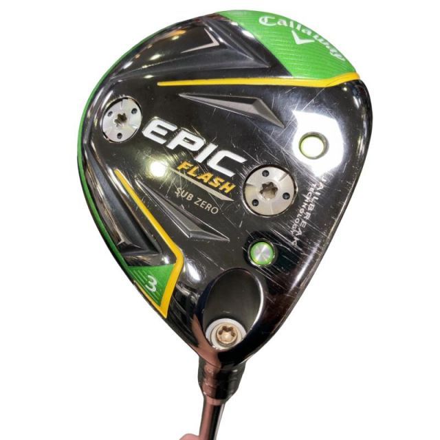 【中古】 キャロウェイ EPIC FLASH SUBZERO 3W フェアウェイウッド FW リシャフト (フレックスその他) メンズ 男性用 右利き 右用 Cランク ゴルフクラブ