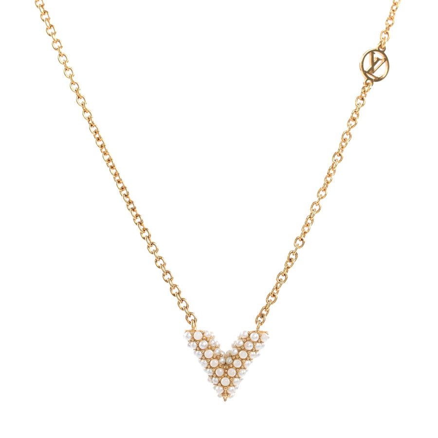 LOUIS VUITTON ルイヴィトン ネックレス コリエエセンシャルVペルル M68358