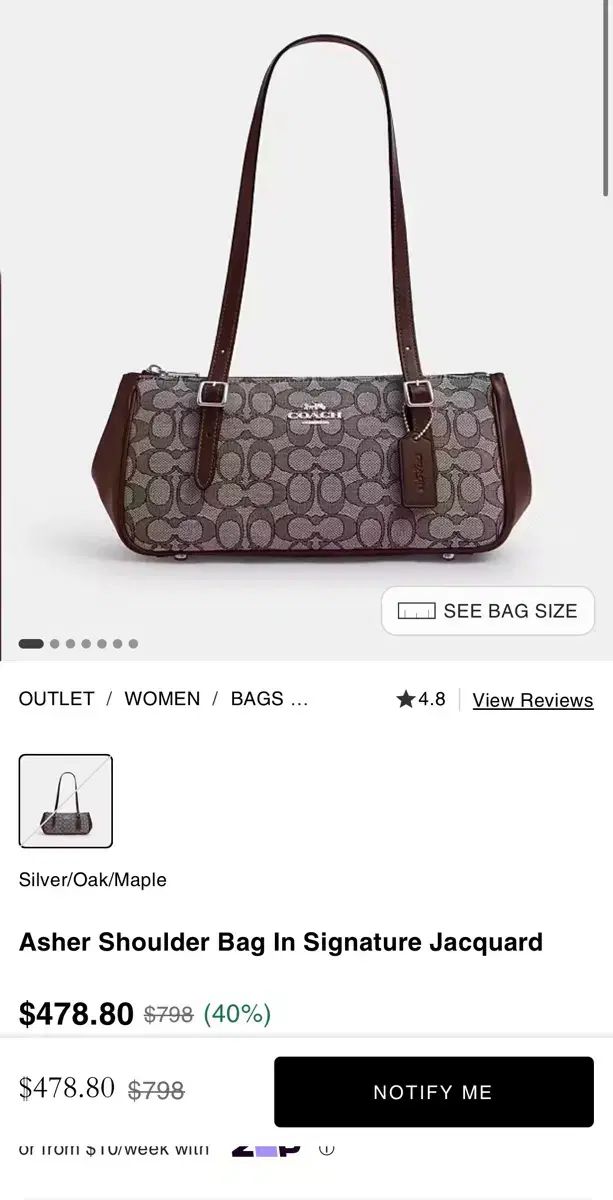 COACH コーチ ショルダーバッグ アセル シグネチャー