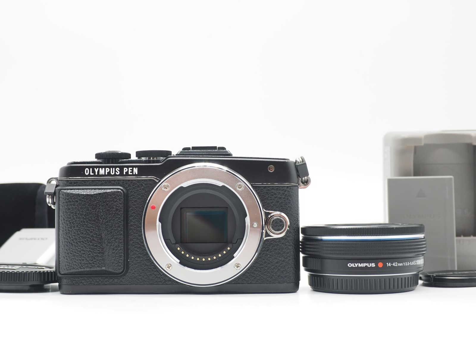 オリンパス Olympus Pen Lite E-PL7 16.0MP EZ 14-42 Lens Black 6139 shots [良品] #Z6349A