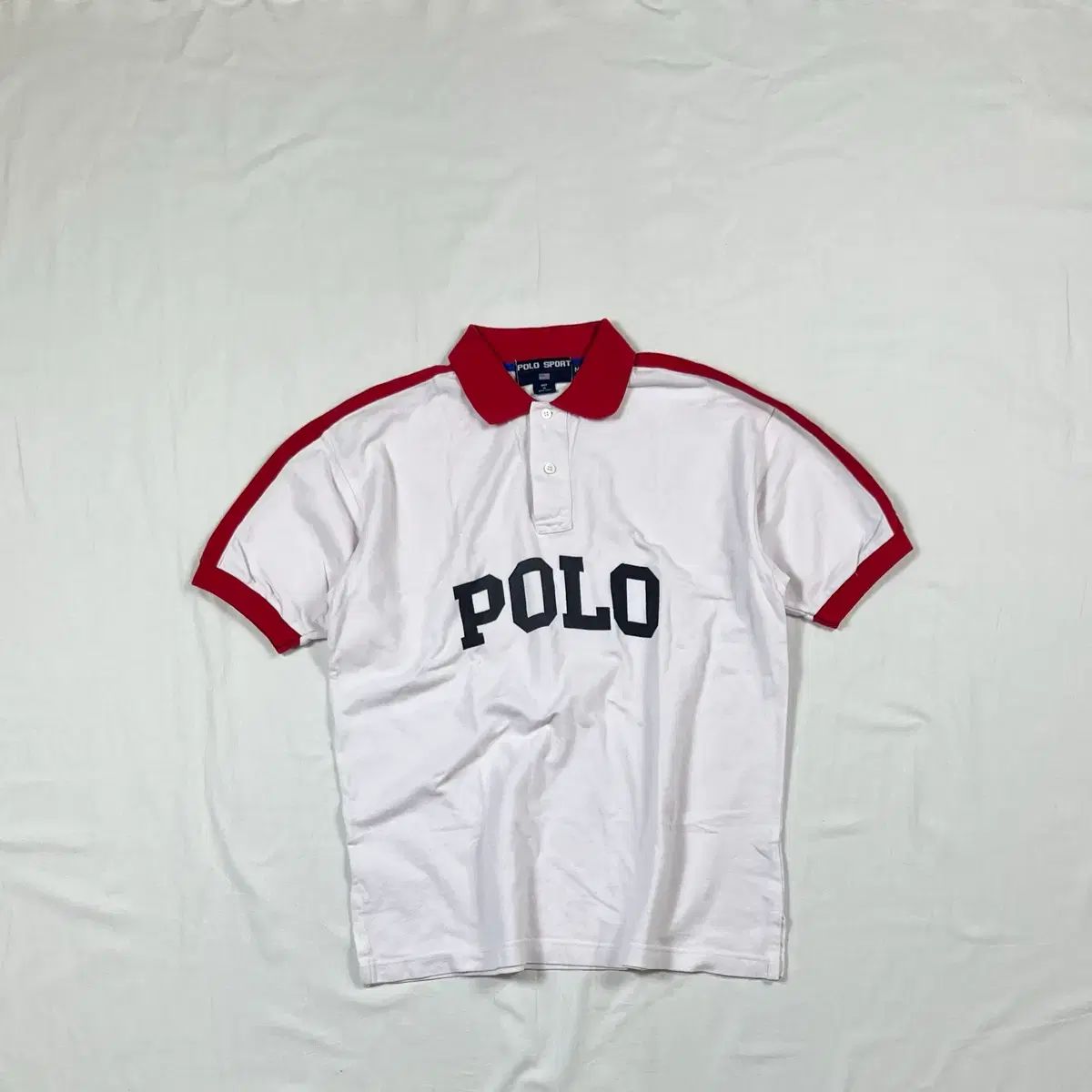 90s POLO SPORT ポロ Spellout 半袖 ピケTシャツ