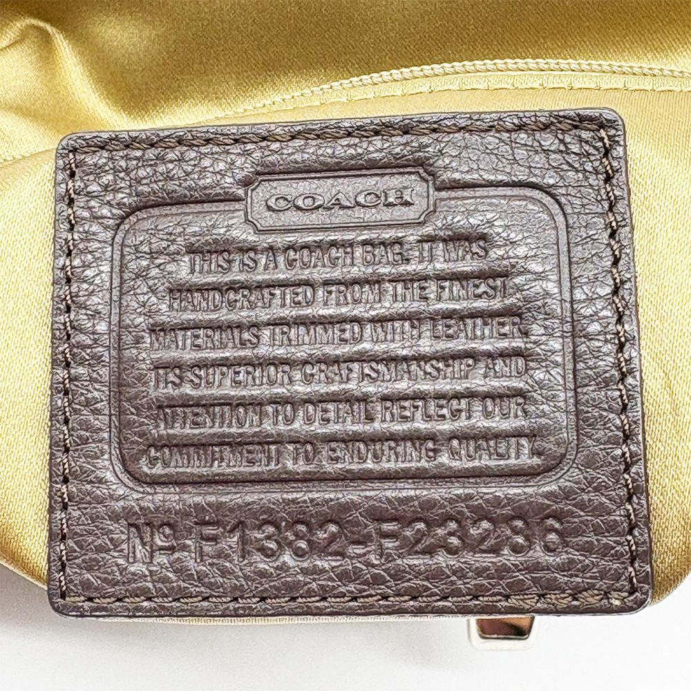 コーチ COACH ショルダーバッグ キャンバス レザー ブラウン