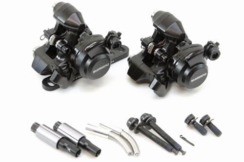 シマノ SHIMANO 軽量 高性能 ワイヤ式 フラットマウント メカニカルディスクブレーキ キャリパー BR-RS305-F/Rの前後 ローター無 ブラック EBRRS305RDRF EBRRS305F4RF送料無料 2dfdcdd8