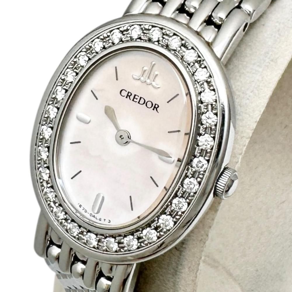 【SEIKO/セイコー】1E70-0AB0 腕時計 ステンレススチール クオーツ ピンクシェル文字盤/シルバーベルト レディース 【中古】【真子質店】【GD】