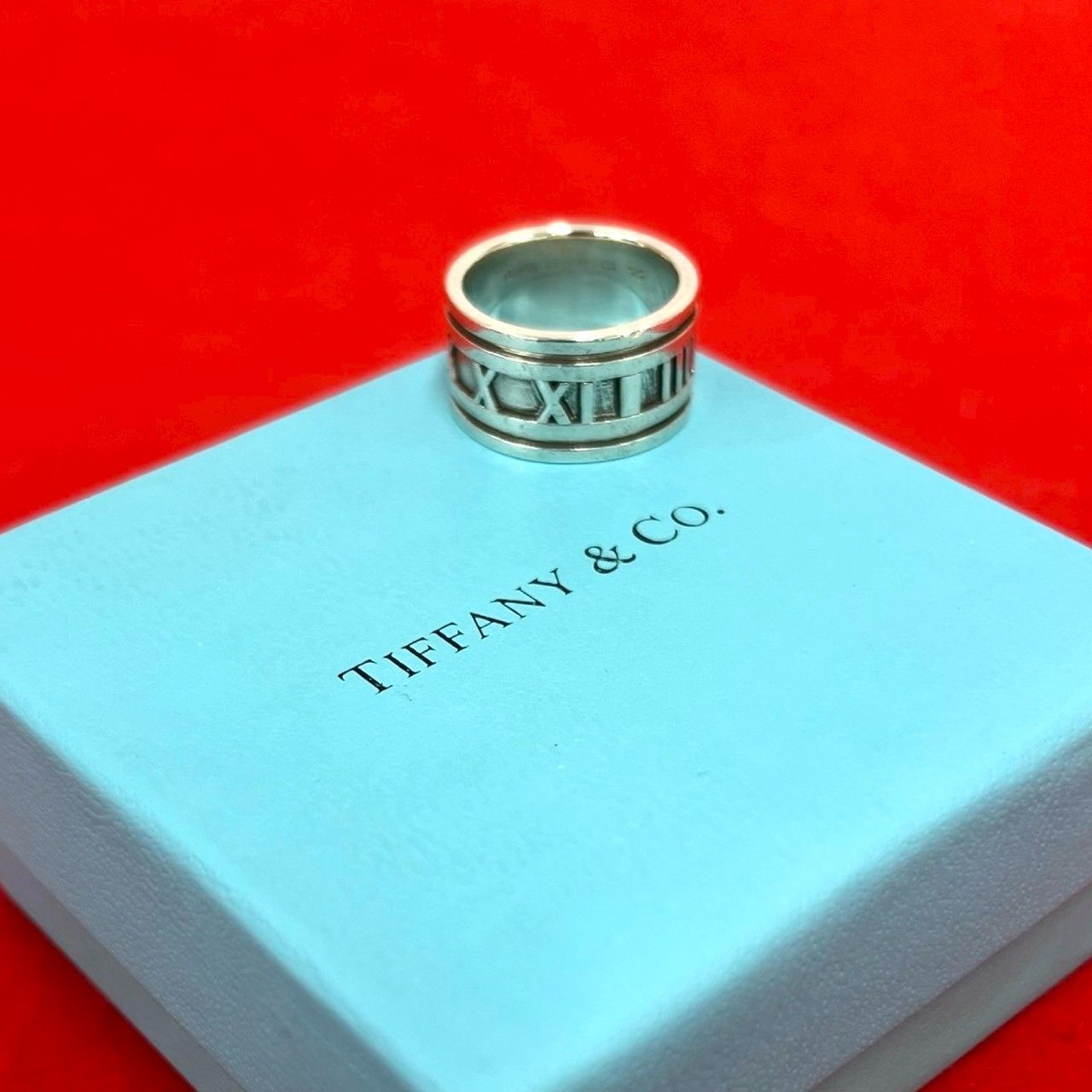 極 美品 TIFFANY&Co. ティファニー ワイド アトラス リング シルバー