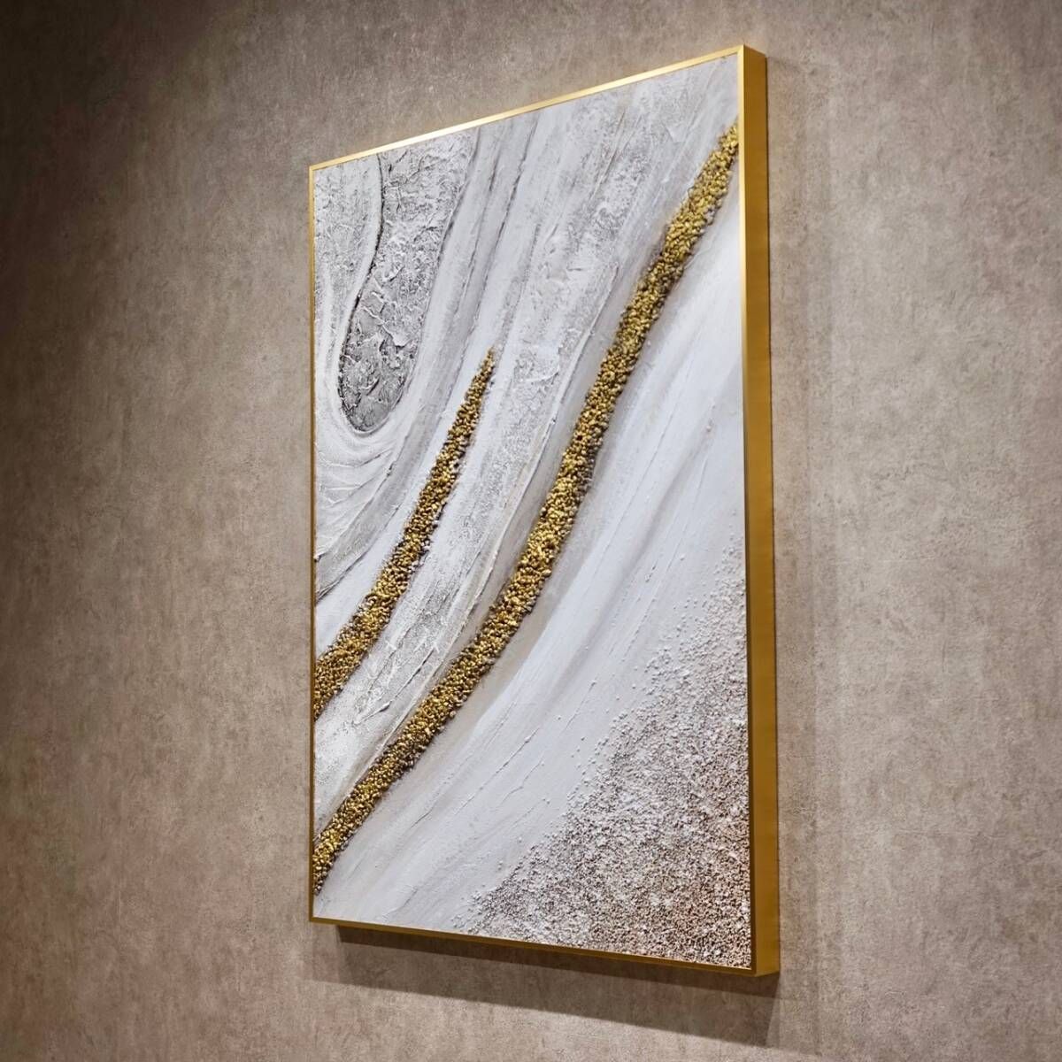 輸入品 油絵 抽象画 大型 100×70 壁掛け ハンドメイド アート 現代 絵画 絵 美術 モダン 北欧 モデルルーム