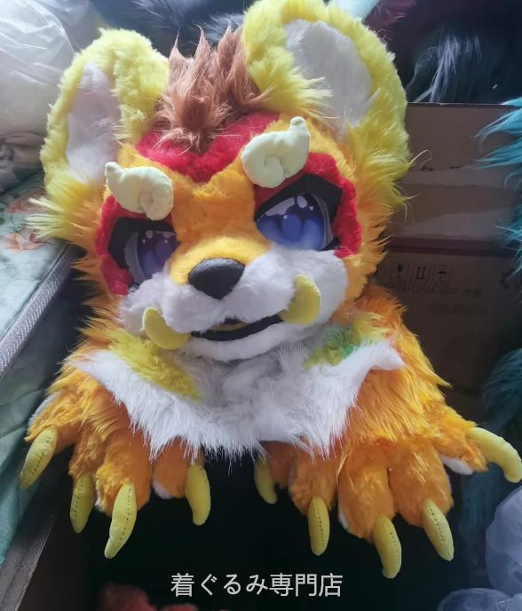 犬　猫　着ぐるみ ヘッド全頭　ヘッド ケモノ ファースーツ ぬいぐるみ コスプレ コスチューム Kurumi 一点物 C755