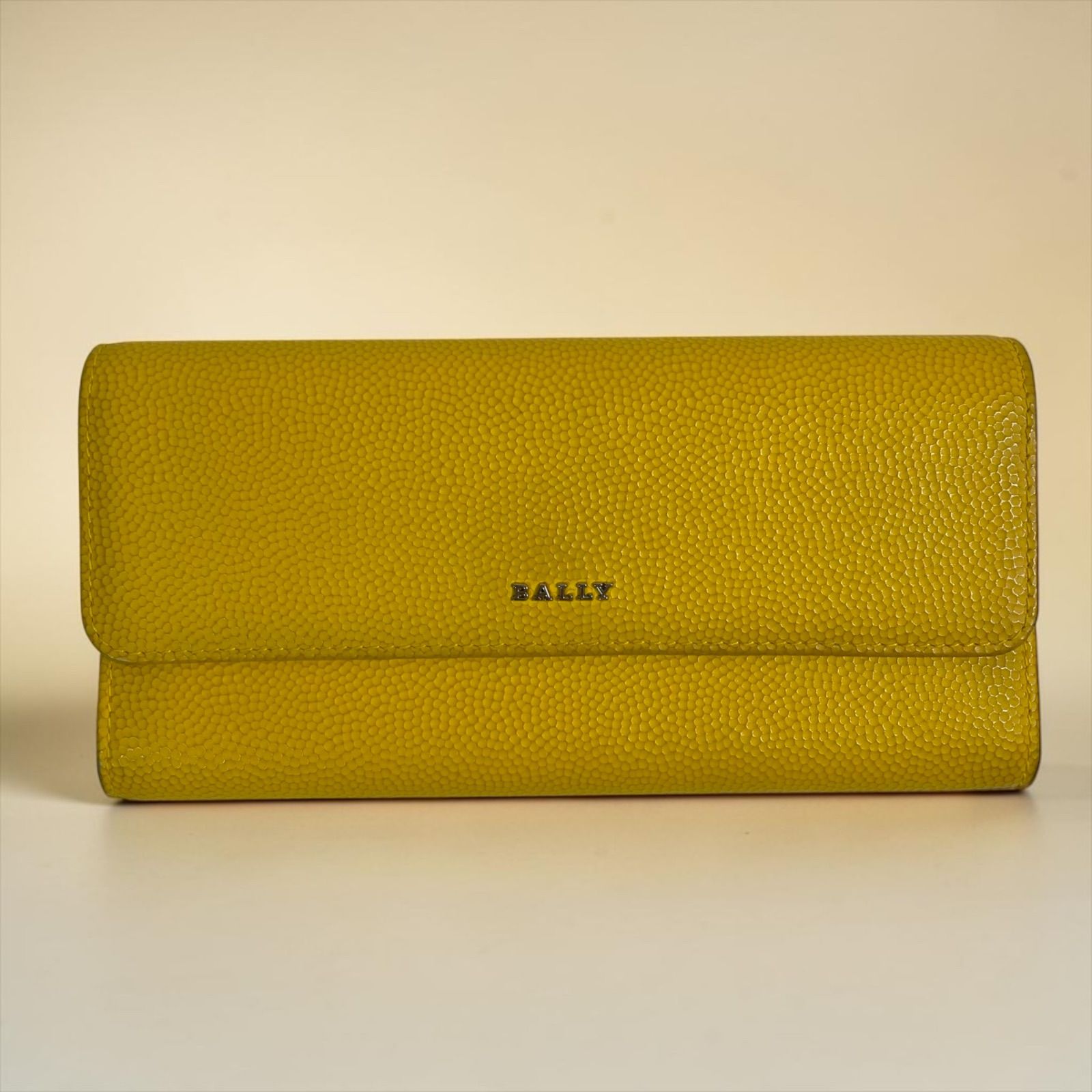 BALLY 長財布 イエロー レザー フラップバリーBINNEYカーフスキン