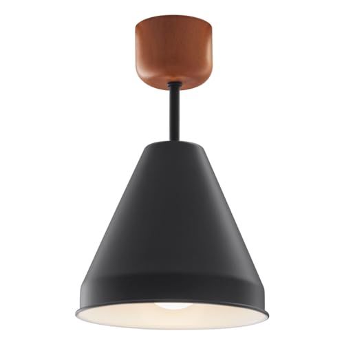 ぼん家具 シーリングライト 北欧風 スチール 1灯 LED 天井照明 照明器具 E26 ダイニング照明 食卓用 キッチンカウンター トイレ おしゃれ ブラック 国内発送