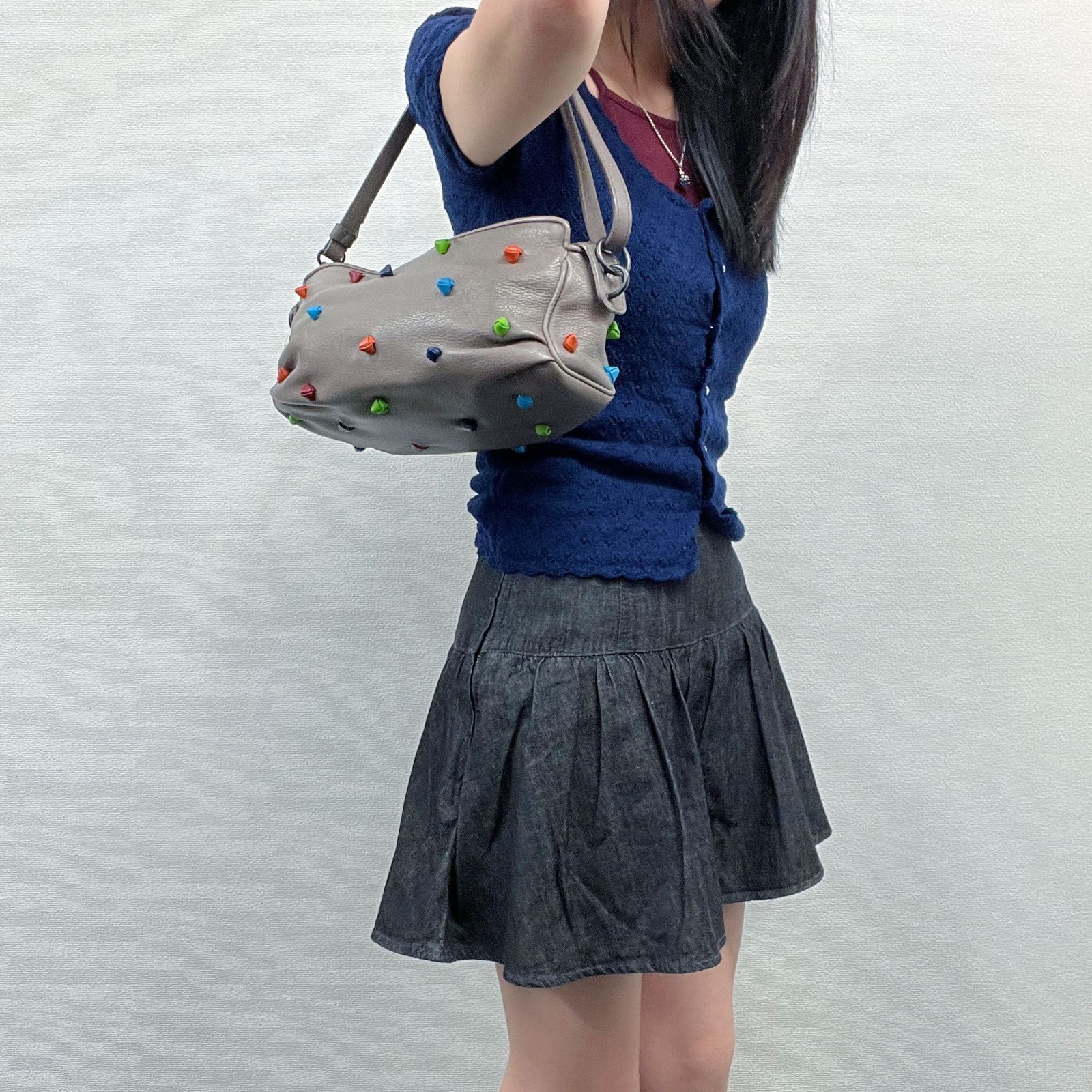 中古】BOTTEGA VENETA ボッテガヴェネタ スタッズ 2WAY ハンドバッグ