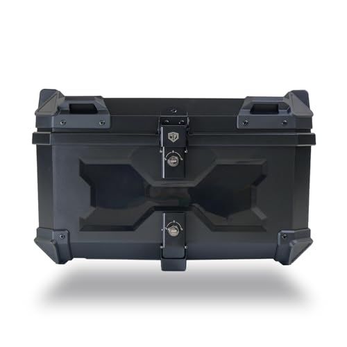 R◆【選ばれる、理由がある。安心の日本企業。】【 58L 】 ONE STEP リアボックス トップケース パニアケース 大容量 取付ベース付属 フルフェイス対応 バイクボックス (ALL BLACK, 58L) d876871d