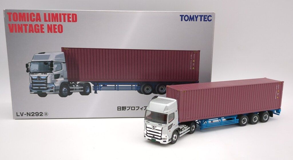 TOMYTEC TOMICA LIMITED VINTAGE NEO 日野プロフィア 40ft海上コンテナトレーラ (東邦車輛TC36H1C34) (銀) TLVN292a