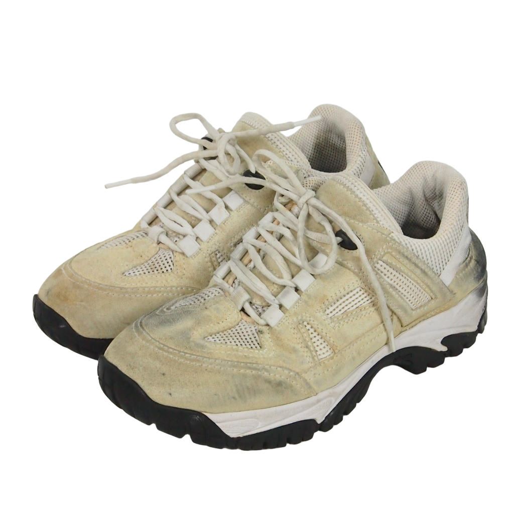 メゾンマルジェラ Maison Margiela SECURITY ローカットスニーカー ヴィンテージ加工 41 白 ホワイト